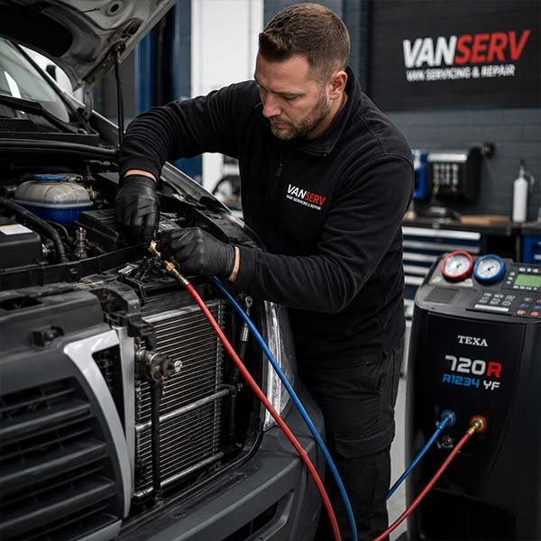 Man working on Aircon
